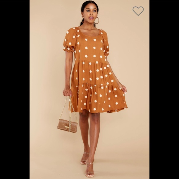 Blu Pepper | Dresses | New Caramel Polka Dress | Poshmark